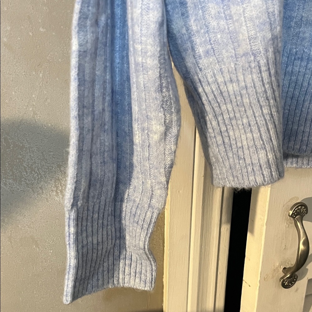 LOFT Light Blue Ribbed Sweater - Picture 2 of 5